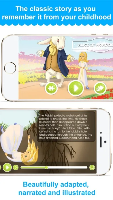 Ảnh chụp màn hình của Alice in Wonderland - Narrated classic fairy tales and stories for children