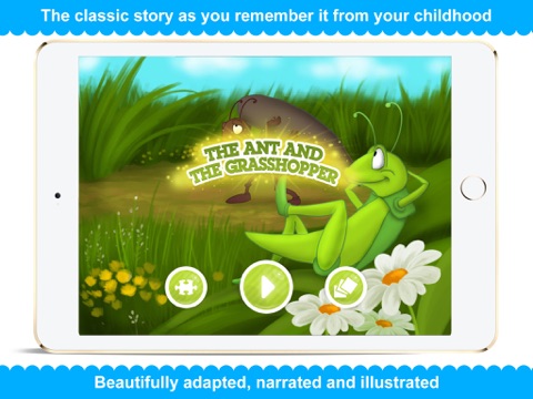 The Ant And The Grasshopper - Narrated classic fairy tales and stories for children iPad 应用截图