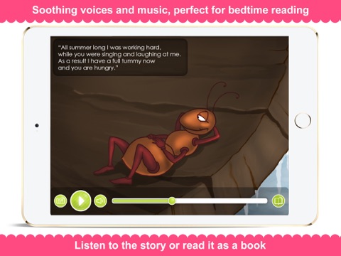 The Ant And The Grasshopper - Narrated classic fairy tales and stories for children iPad 应用截图