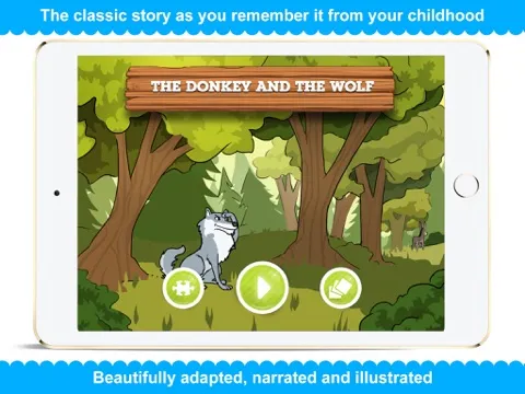 Screenshot di The Donkey and the Wolf - Narrated Children Story iPad 