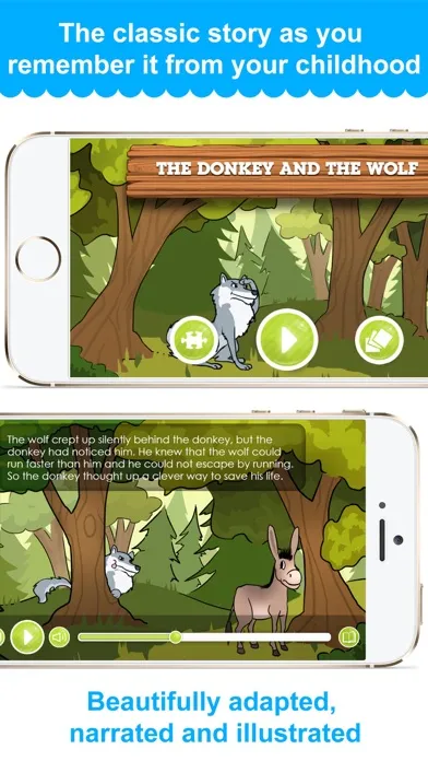 Screenshot di The Donkey and the Wolf - Narrated Children Story