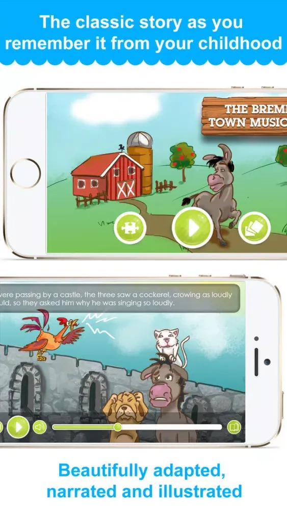 The Bremen Town Musicians - Narrated classic fairy tales and stories for children سکرین شاٹس