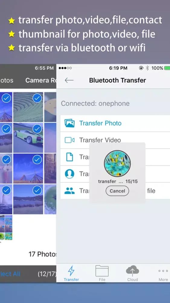 Transfer Master -Transfer photo,video,file,contact Ekran Görüntüleri