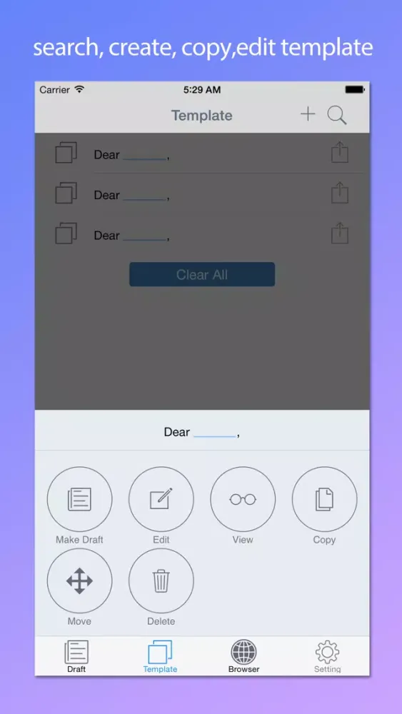 Template Keyboard - input text base template スクリーンショット