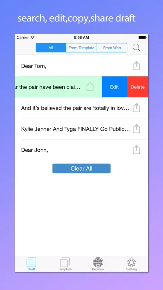 Template Keyboard - input text base template スクリーンショット
