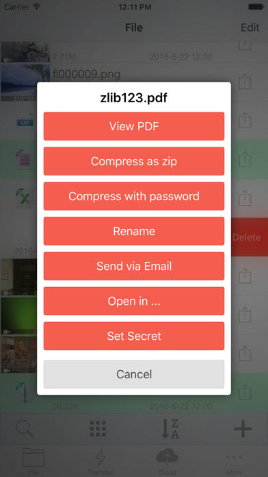 Tangkapan layar unzip tool(zip/rar/un7z)