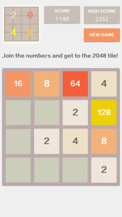 Capturas de tela do 2048 4x4 - Number Puzzle Classic Game