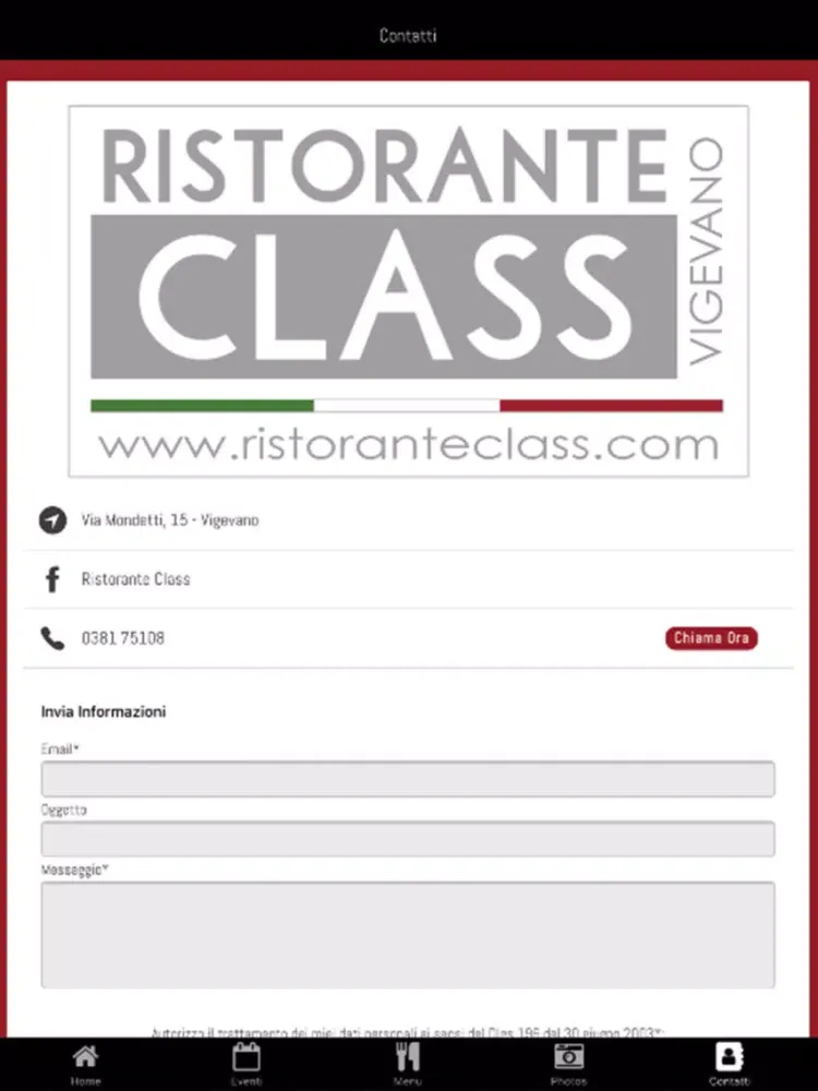 Zrzuty ekranu Ristorante Class iPad 