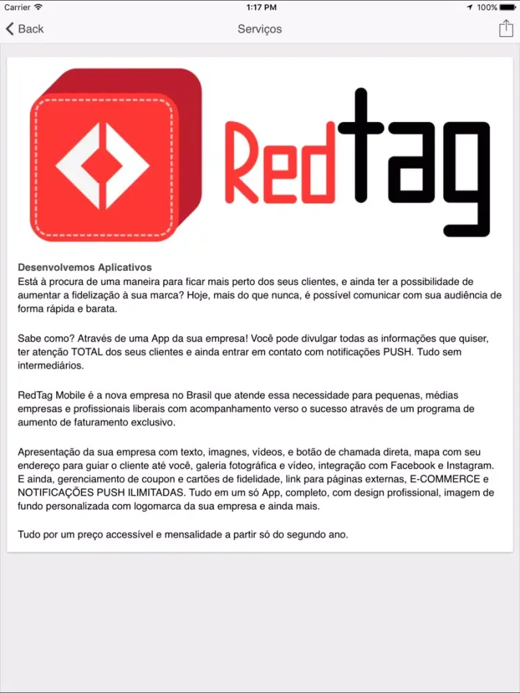 RedTag iPad  स्क्रीनशॉट