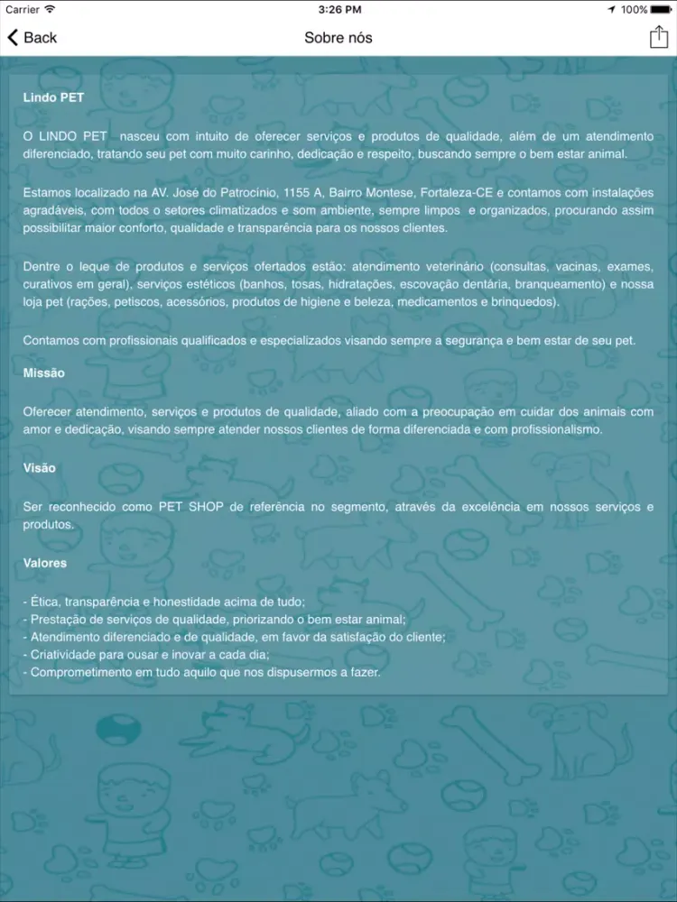 Lindo Pet iPad  Screenshots