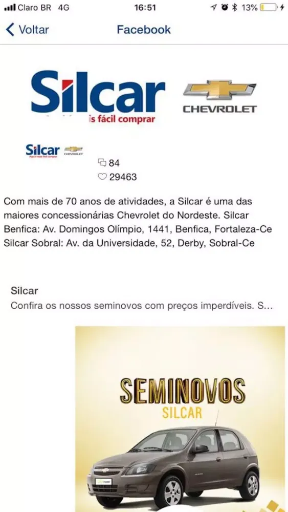 Capturas de tela do Silcar Veículos