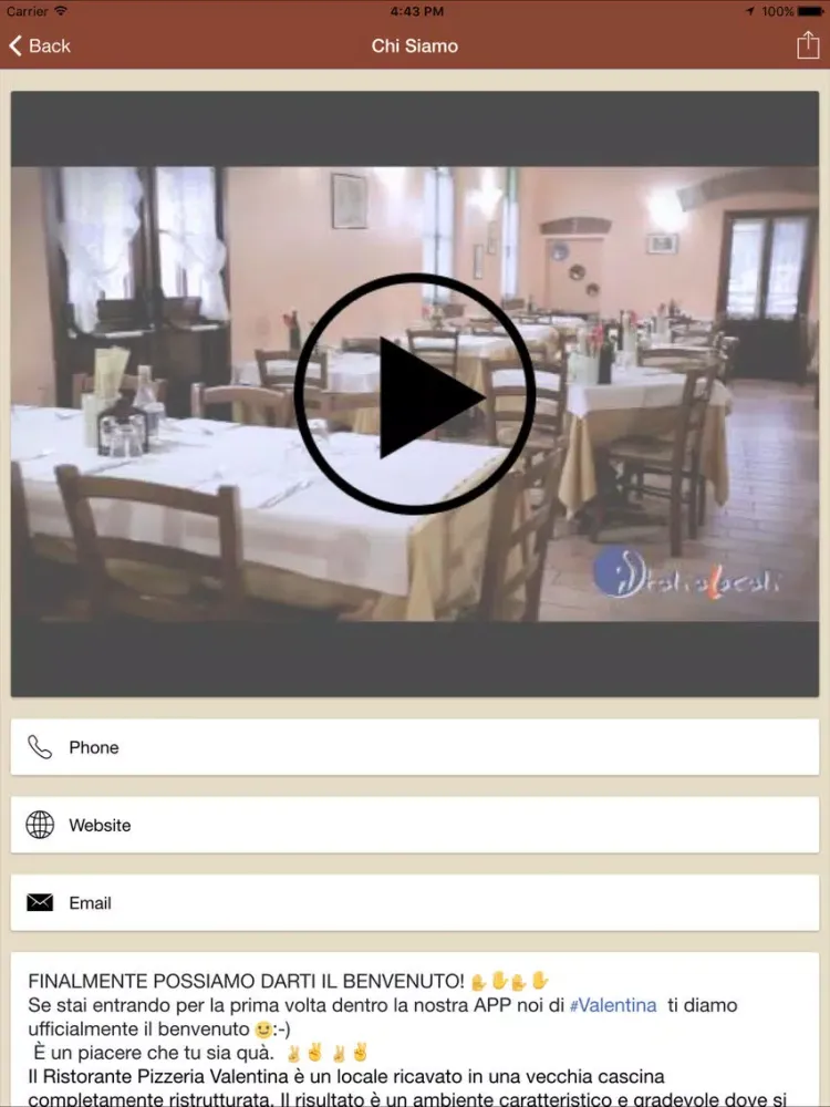 Ảnh chụp màn hình của Valentina Ristorante Pizzeria iPad 