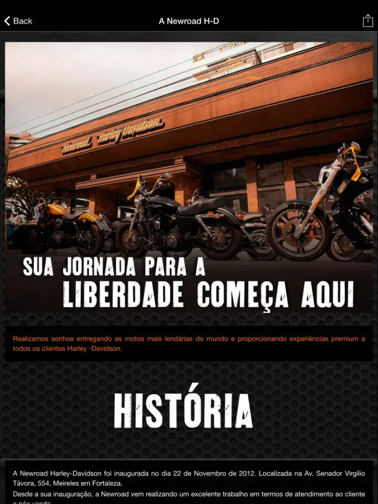 Zrzuty ekranu Newroad Harley-Davidson iPad 