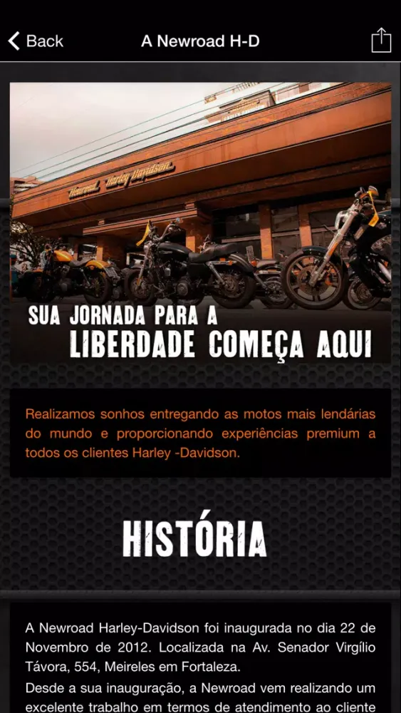 Zrzuty ekranu Newroad Harley-Davidson