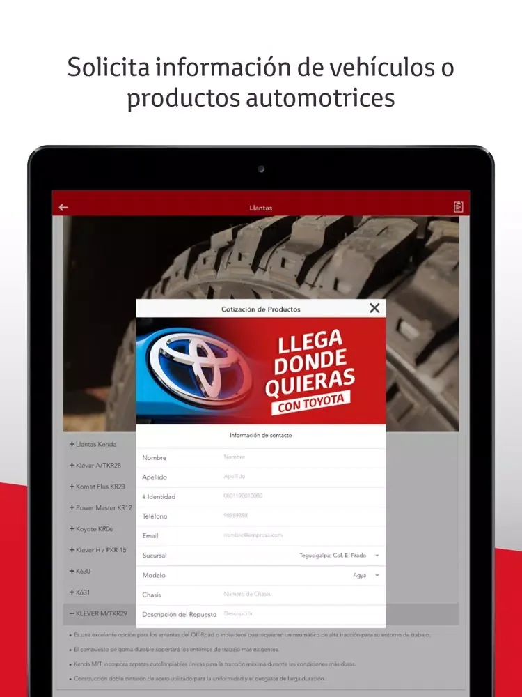 Toyota Honduras iPad  سکرین شاٹس