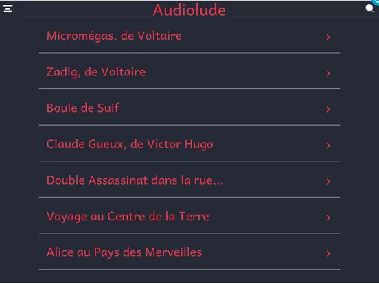 Captures d'écran de Audiolivres iPad 