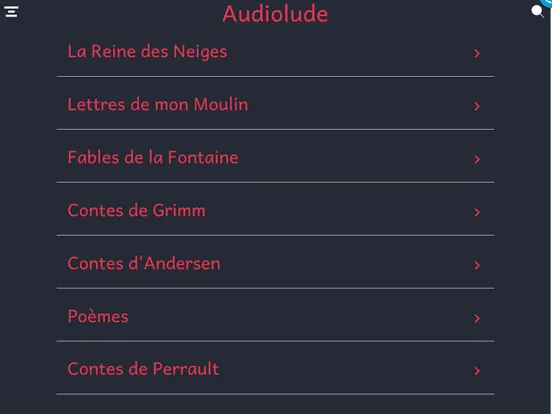 Captures d'écran de Audiolivres iPad 