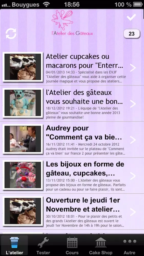 صور Atelier des gâteaux