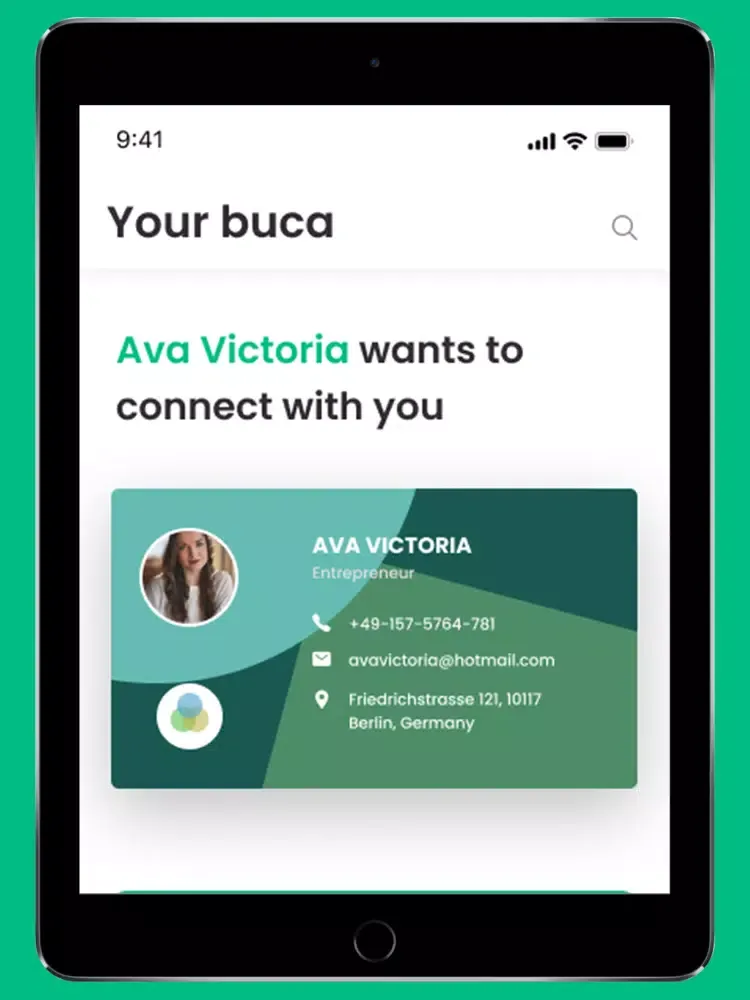 Buca Business Card iPad 应用截图