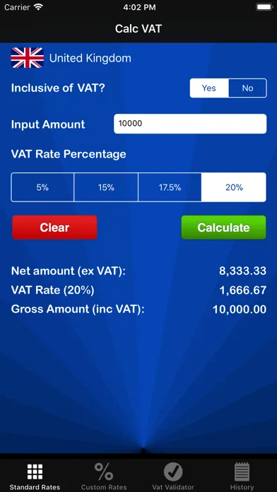 Ảnh chụp màn hình của Calc VAT – UK VAT Calculator