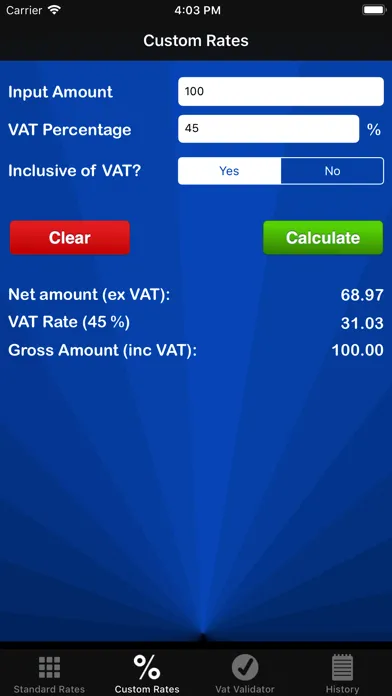 Ảnh chụp màn hình của Calc VAT – UK VAT Calculator