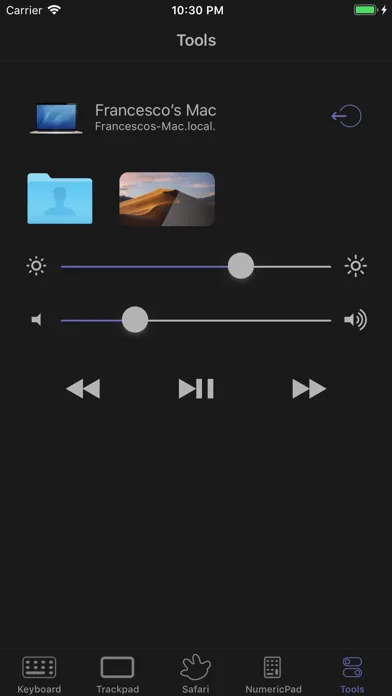 Captures d'écran de FullControl: Remote for Mac
