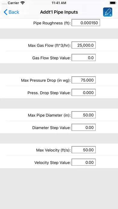 HVAC Pipe Sizer - Gas Plus Screenshots