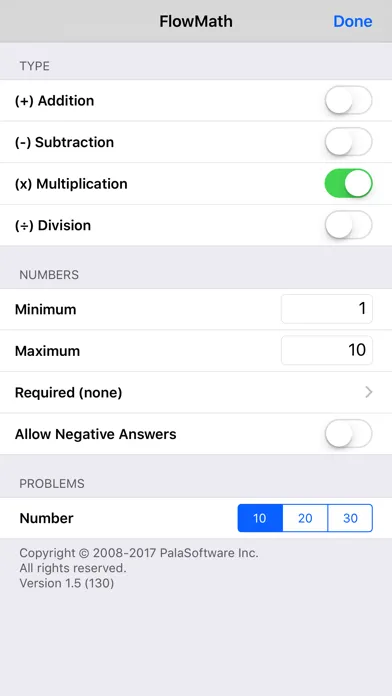 ภาพหน้าจอของ FlowMath