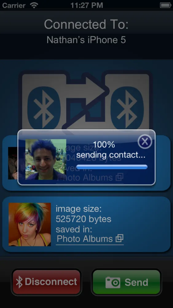 ภาพหน้าจอของ Bluetooth Photo Share