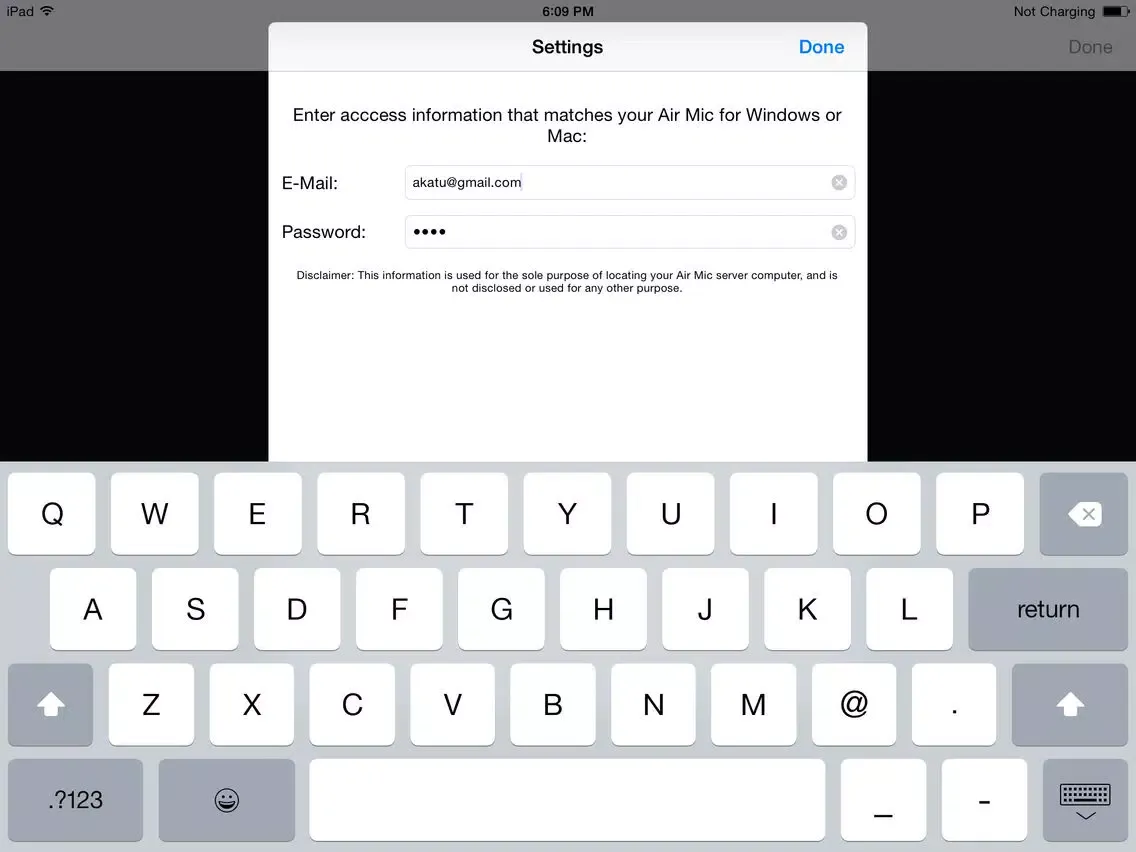 Скриншоты Air Mic Live Audio iPad 
