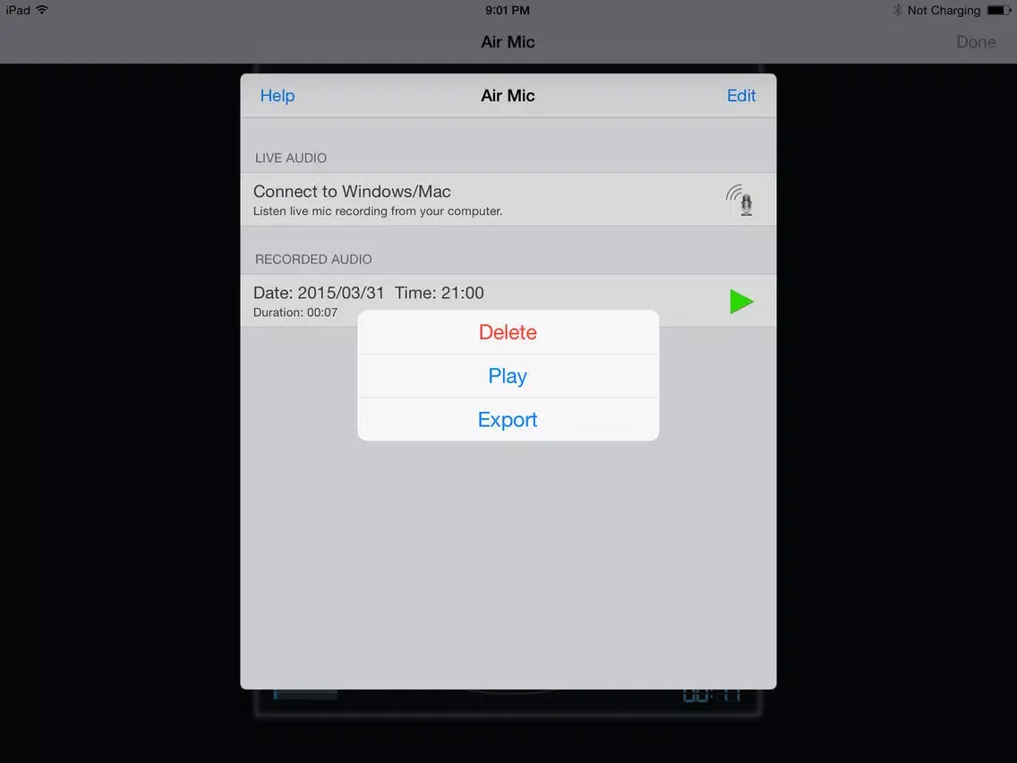 Скриншоты Air Mic Live Audio iPad 