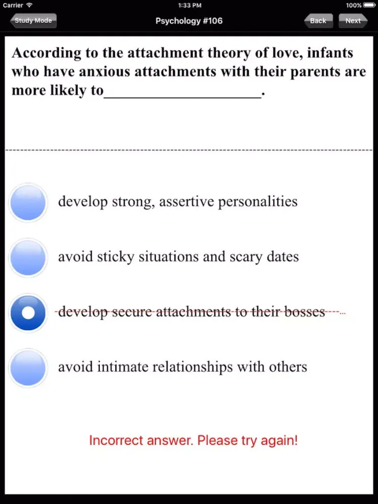 AP Psychology Test Prep iPad  Screenshots