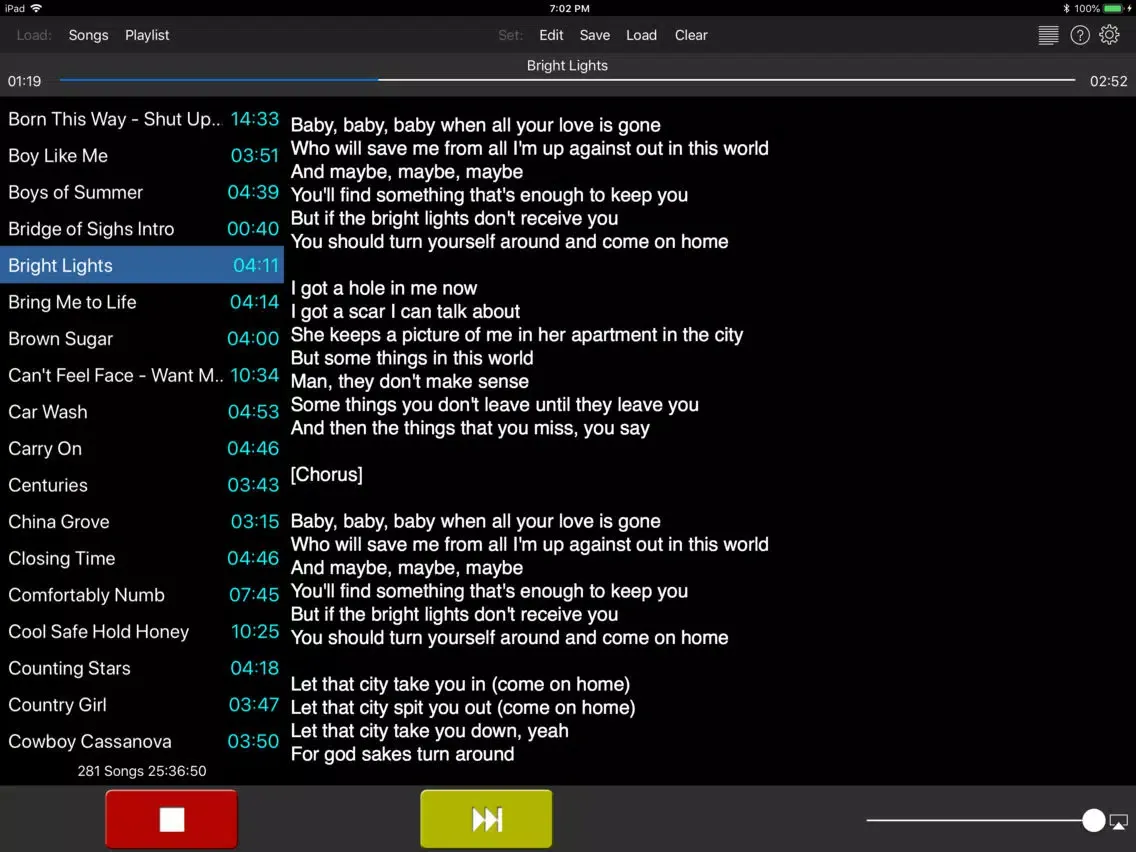 BackTrax Classic iPad  Screenshots