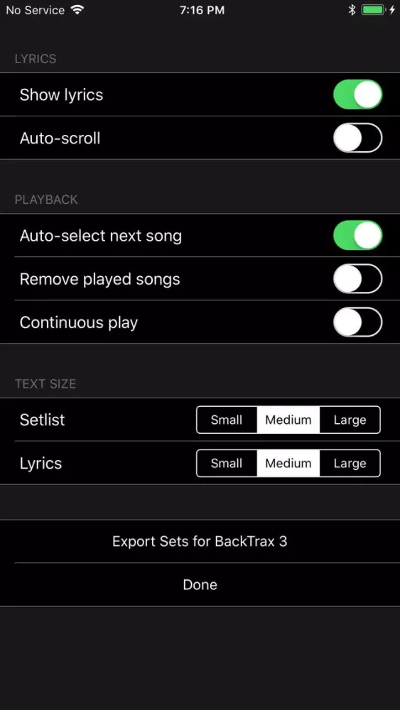 BackTrax Classic Screenshots
