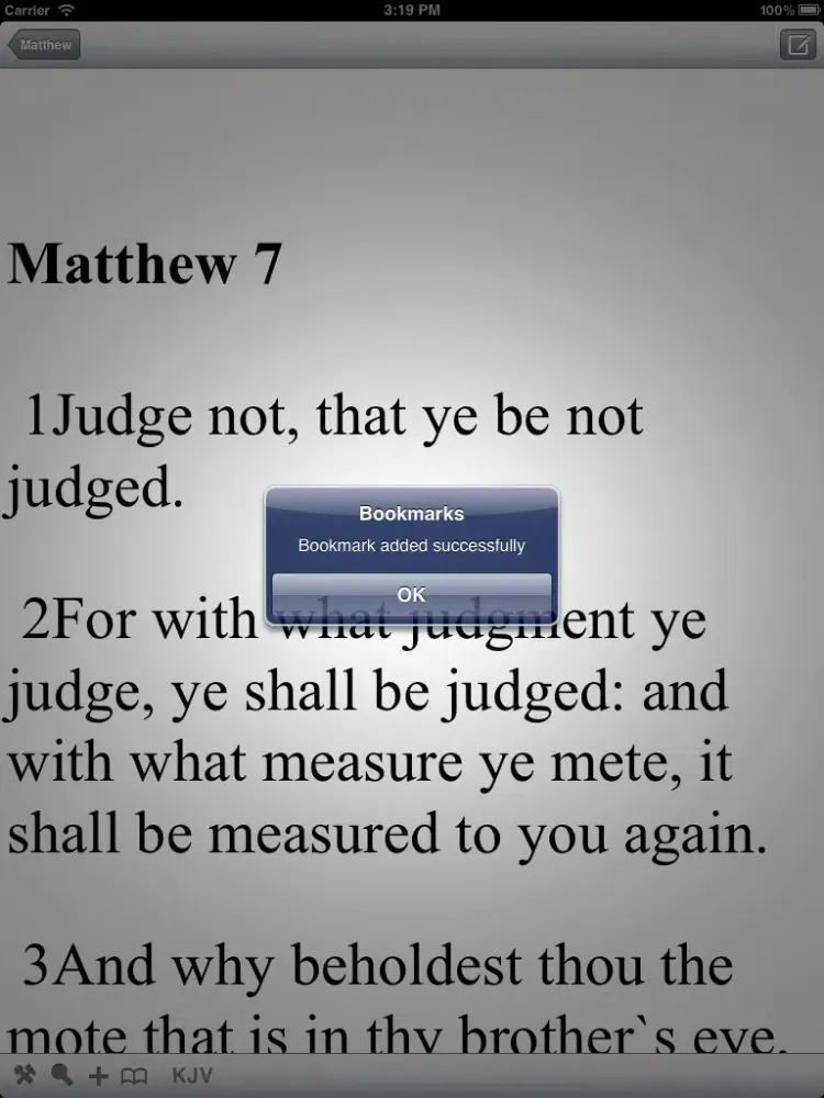 Holy Bible: ASV & KJV iPad  Screenshots
