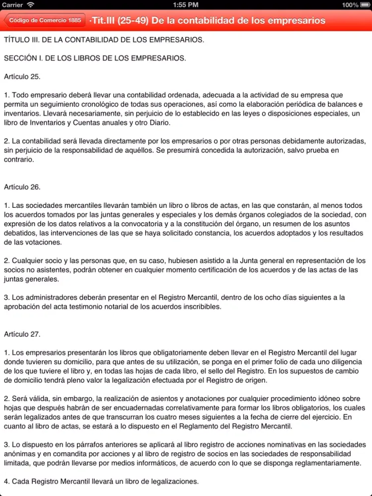 Capturas de pantalla de Spanish Business Law iPad 