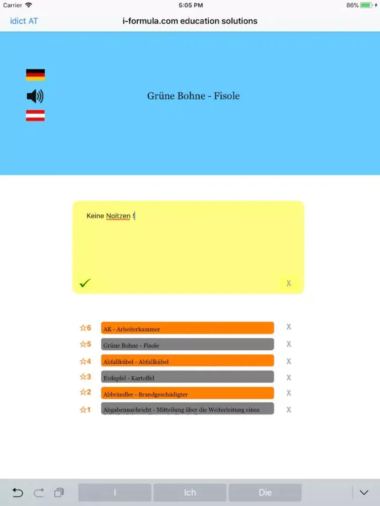 idict Austrian AT-GER iPad  Screenshots