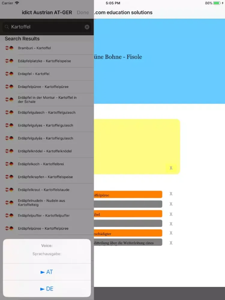 idict Austrian AT-GER iPad  Screenshots