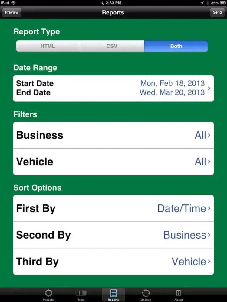 Zrzuty ekranu MileBug - Mileage Tracker Log iPad 