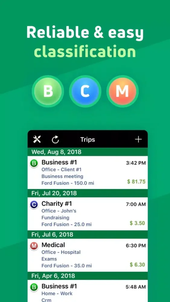 Zrzuty ekranu MileBug - Mileage Tracker Log