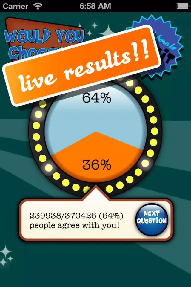 Capturas de pantalla de Would You Choose ... Online - A Rather Fun Party Game