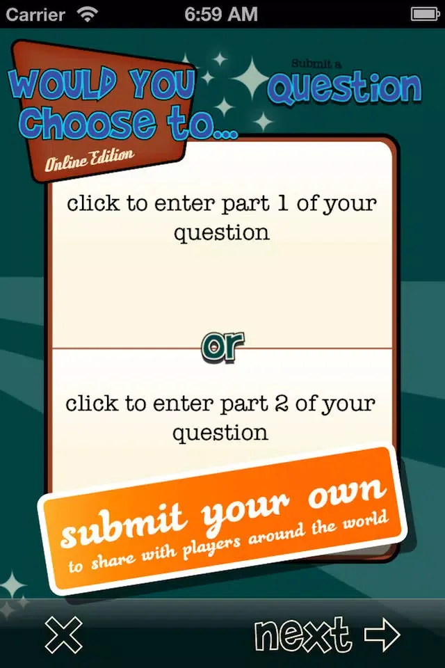 Capturas de pantalla de Would You Choose ... Online - A Rather Fun Party Game