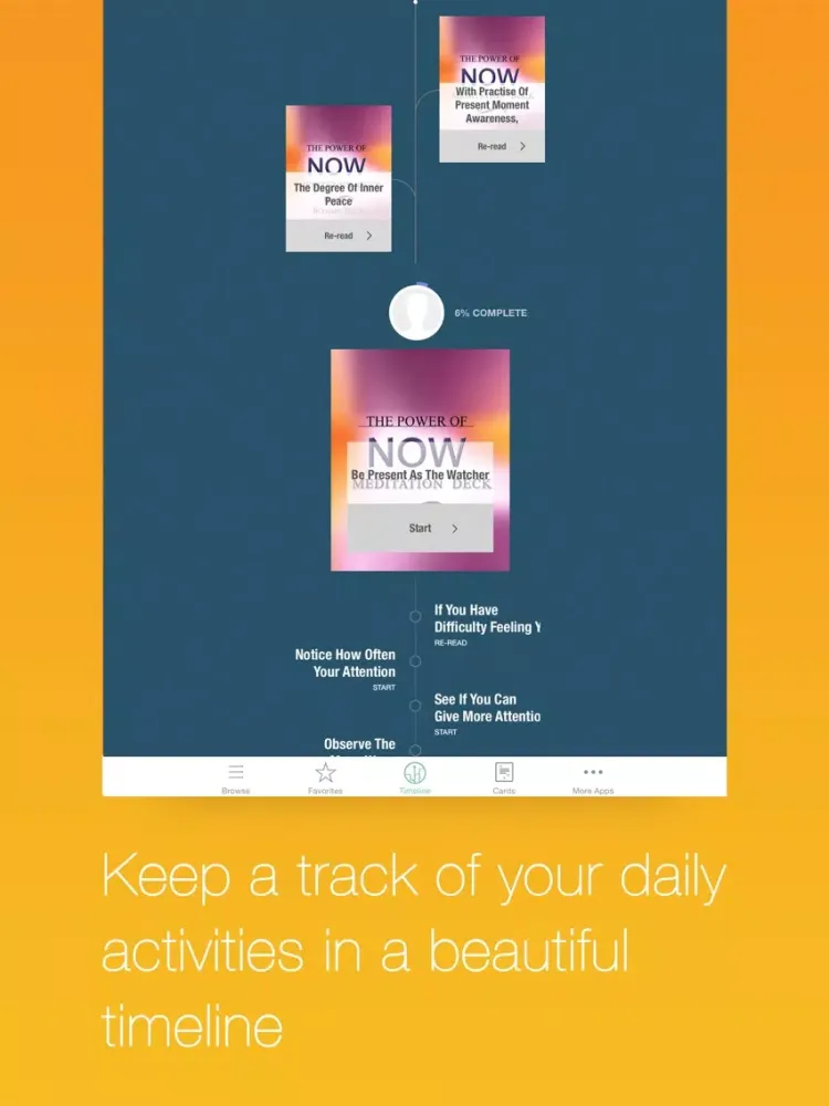 Capturas de pantalla de Eckhart Tolle’s The Power of Now Meditation Deck iPad 