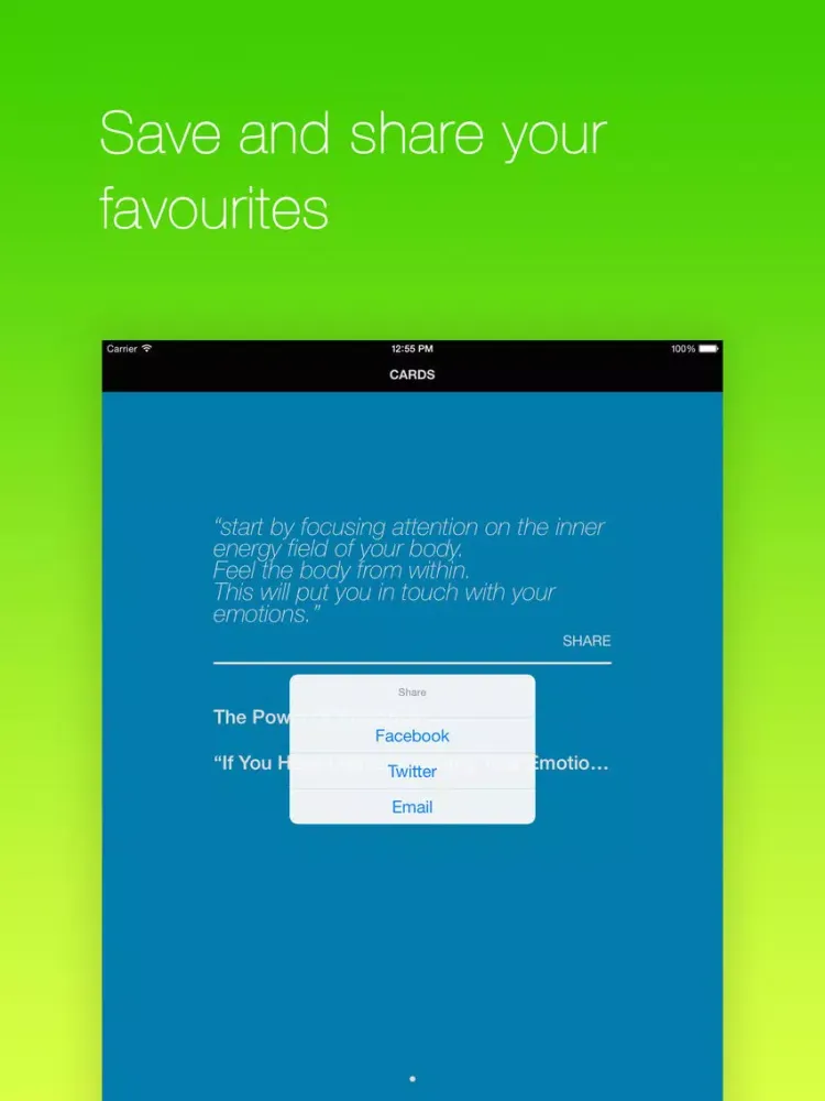 Capturas de pantalla de Eckhart Tolle’s The Power of Now Meditation Deck iPad 