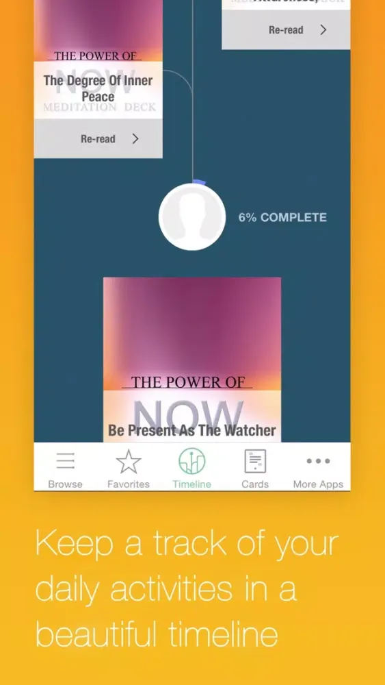 Capturas de pantalla de Eckhart Tolle’s The Power of Now Meditation Deck