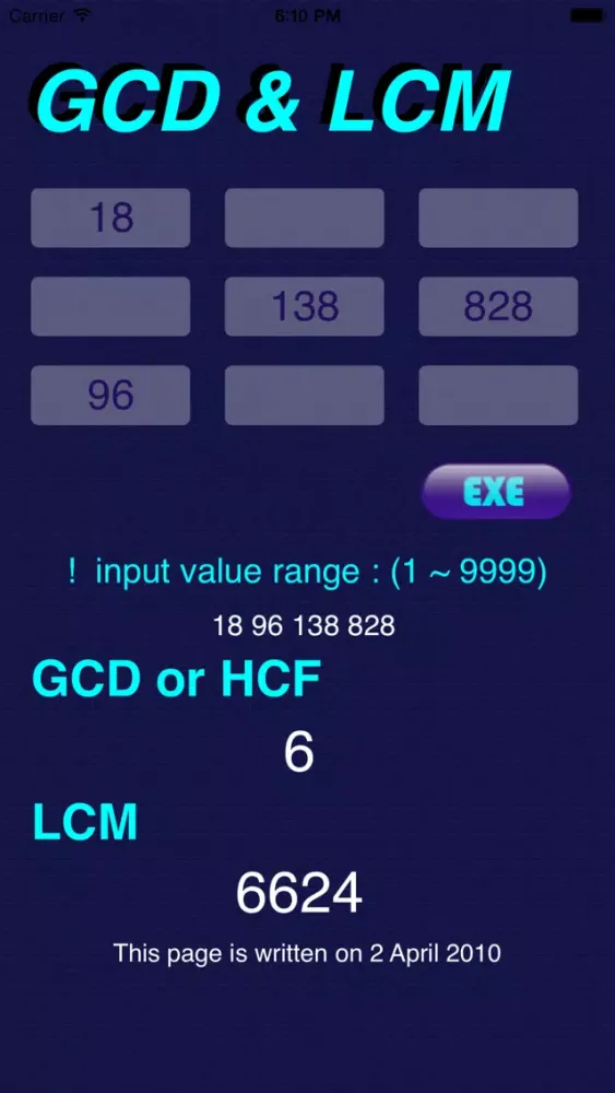 ภาพหน้าจอของ SQRoot Lite (Square Root GCD Prime Numbers 3 in 1)