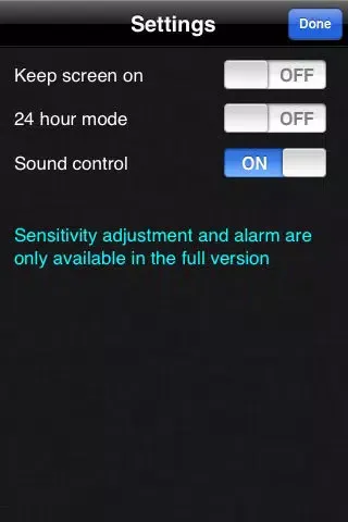 ภาพหน้าจอของ Sound Control Talking Clock Lite