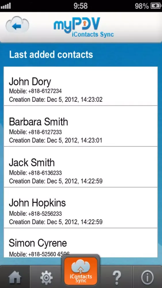 Captures d'écran de iContacts Sync Backup and Manage your Contacts PRO