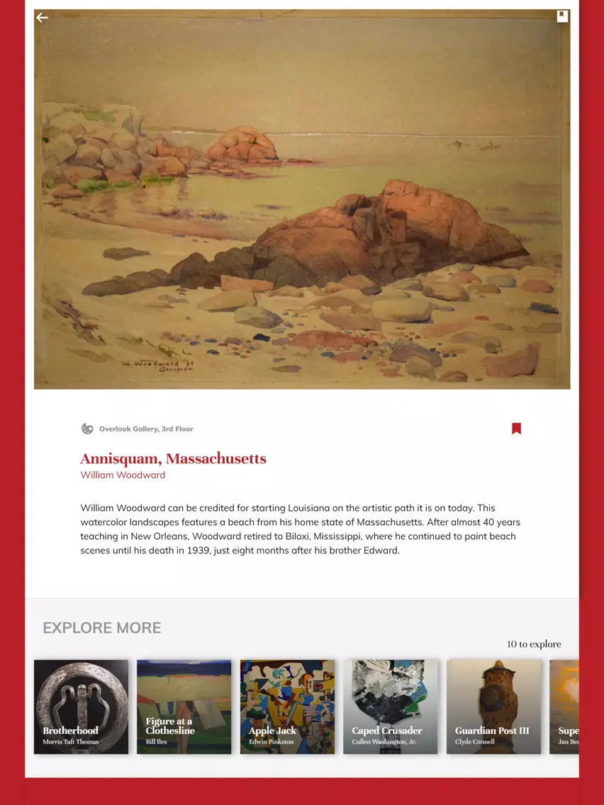 Screenshot di Alexandria Museum of Art iPad 