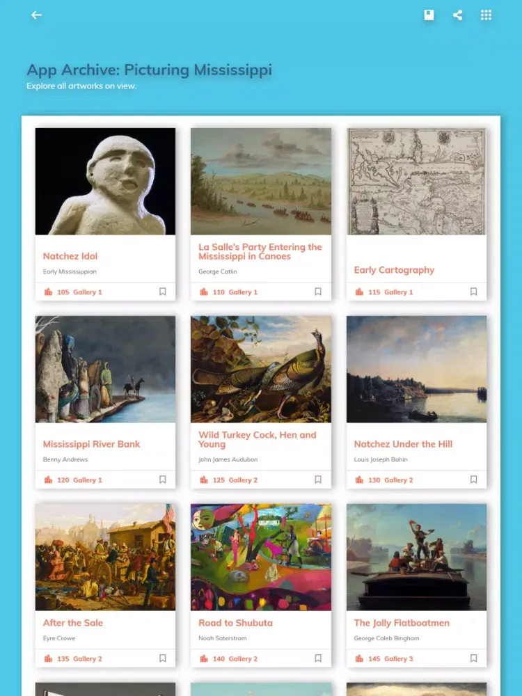 Screenshot di Mississippi museum of art app iPad